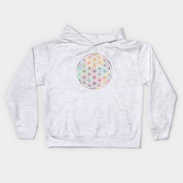 Flower of Life Kids Hoodie by erzebeth